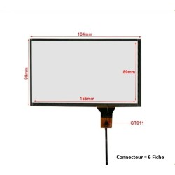 Écran tactile 7" pour Poste Radio Android GT911